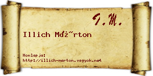 Illich Márton névjegykártya
