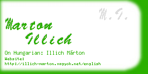 marton illich business card